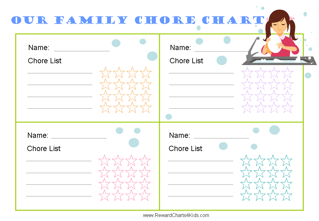 Free Family Chore Chart