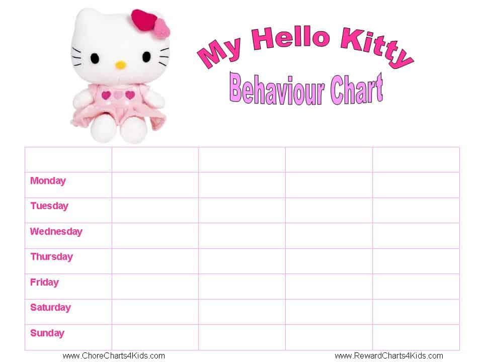 Hello Kitty Reward Charts