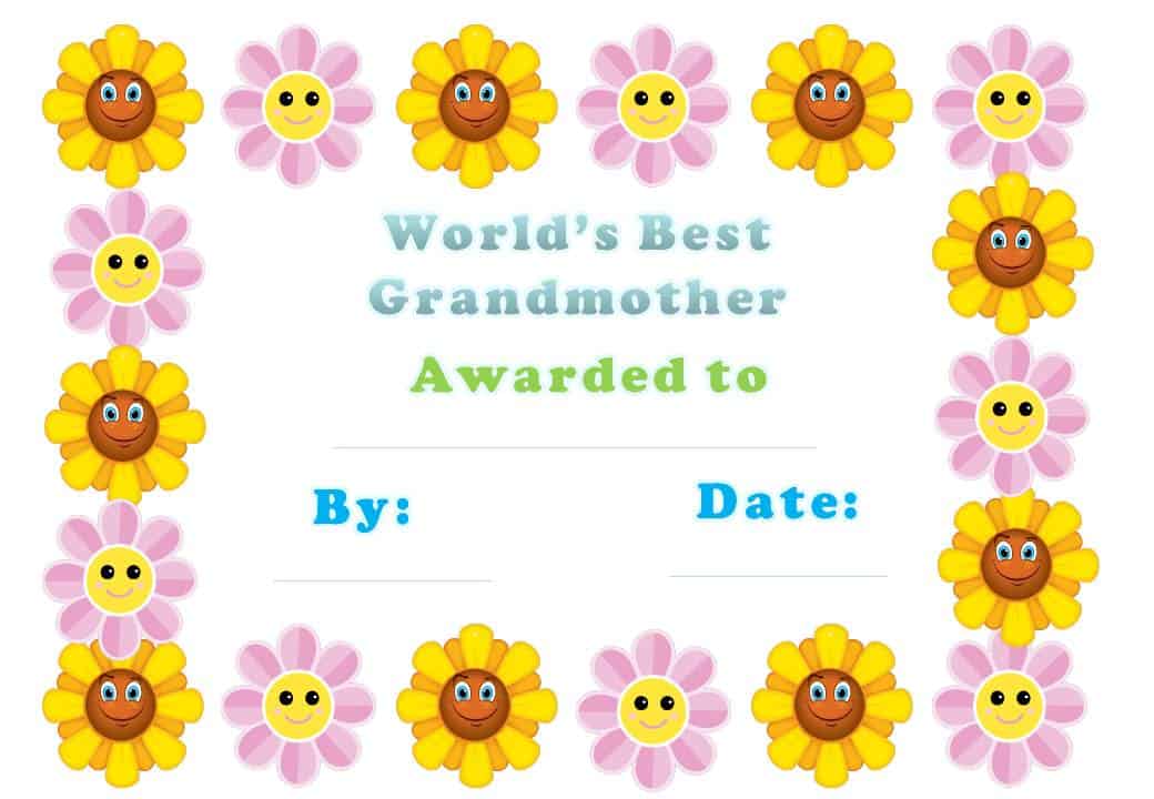 Best Grandmother Certificate