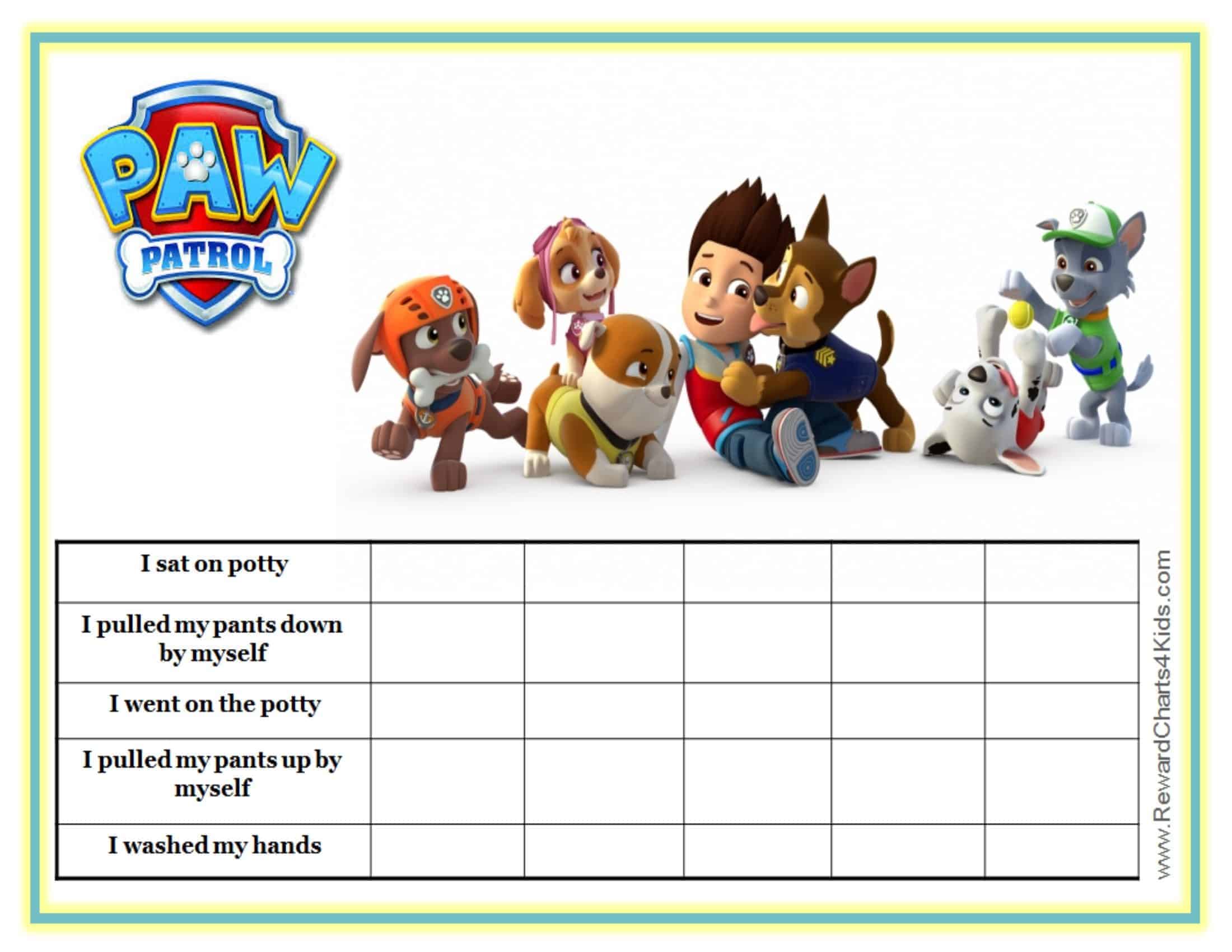 Free Potty Training Chart Printables Customize Online & Print at Home