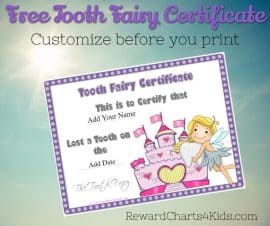 Free Official Tooth Fairy Certificate & Letter 