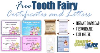 FREE Official Tooth Fairy Certificate & Letter | Customize FREE