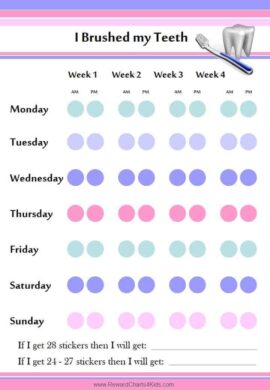 Free Printable Teeth Brushing Chart | Instant Download