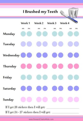 tooth brushing chart printable