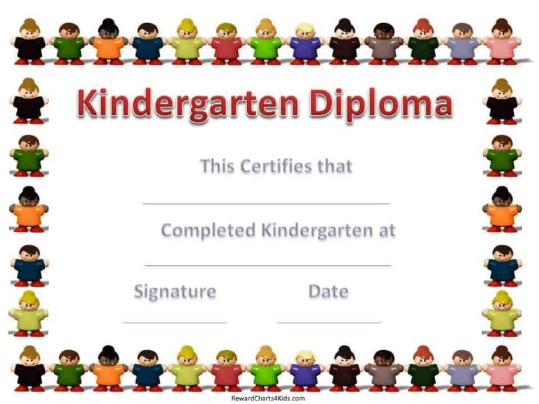 Kindergarten Certificates | Customize Online for Free