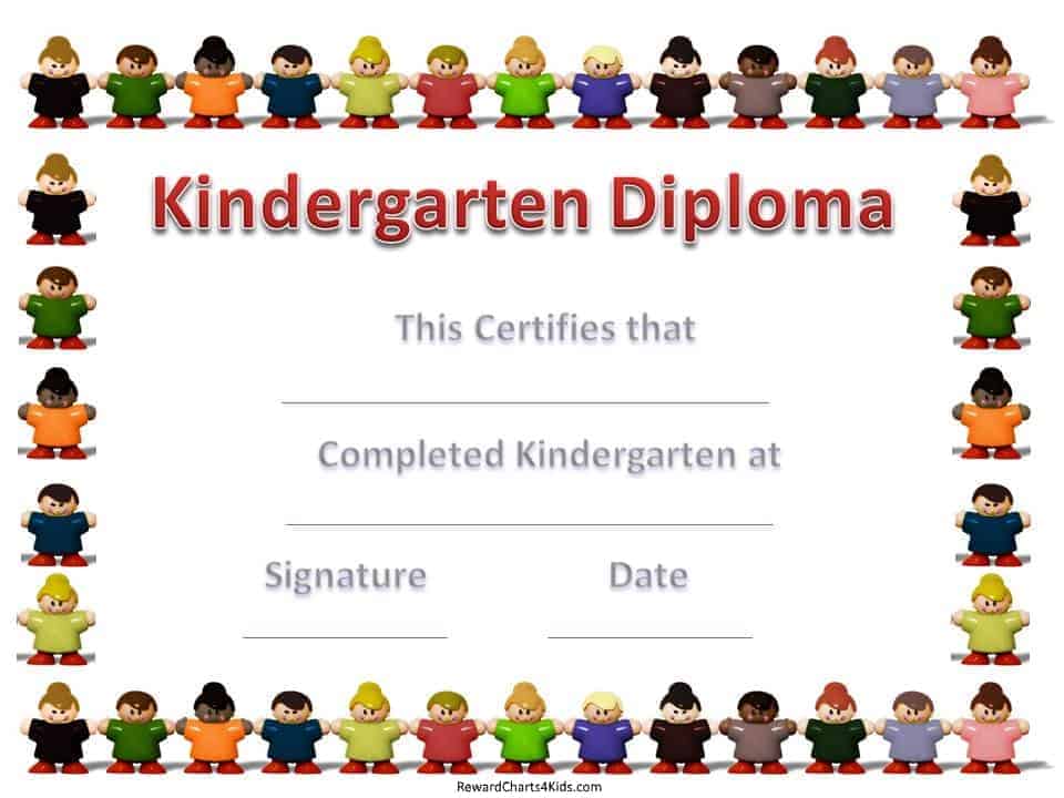 Downloadable Free Printable Kindergarten Certificate Templates