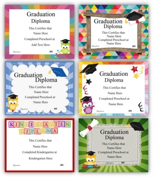 FREE Preschool Graduation Certificate Customize Online