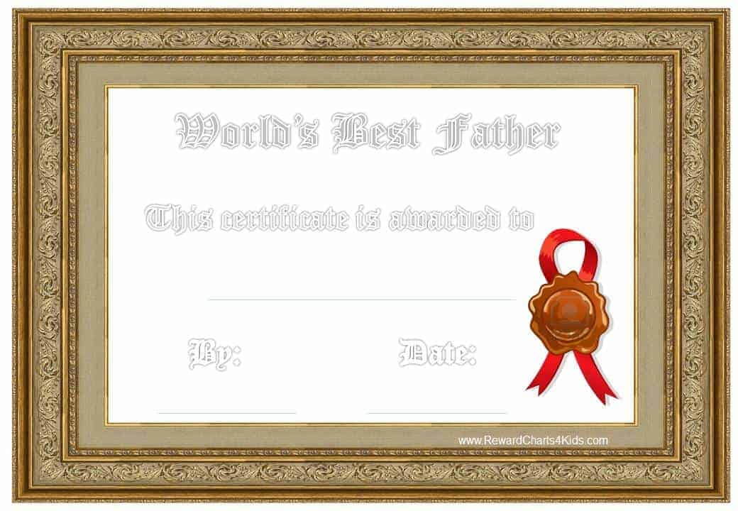 Best Dad Certificate