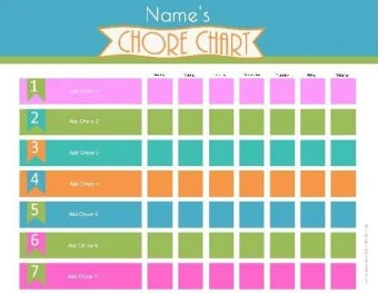 chore chart template