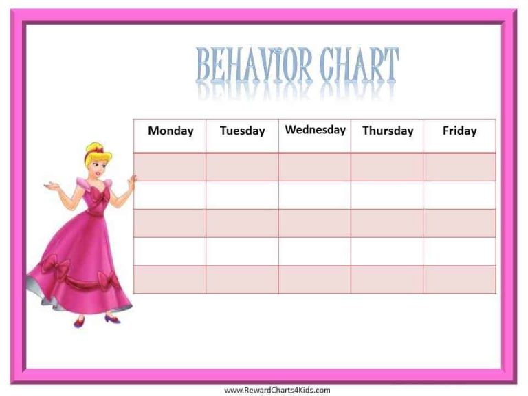 Free Princess Behavior Chart | Editable and Printable