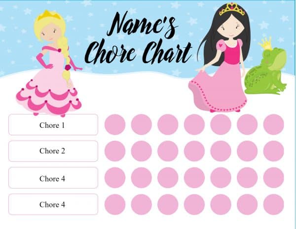 Free Princess Behavior Chart | Editable and Printable