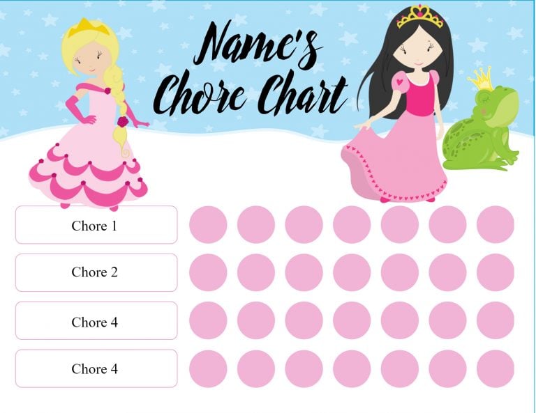 Princess Behavior Chart Printable