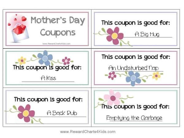 Free Coupon Book for Mom | Customize Online Print at Home