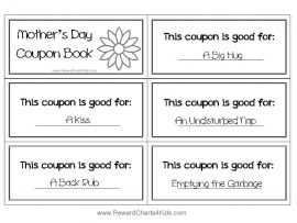 Free Coupon Book for Mom | Customize Online Print at Home