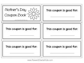 Free Coupon Book for Mom | Customize Online Print at Home