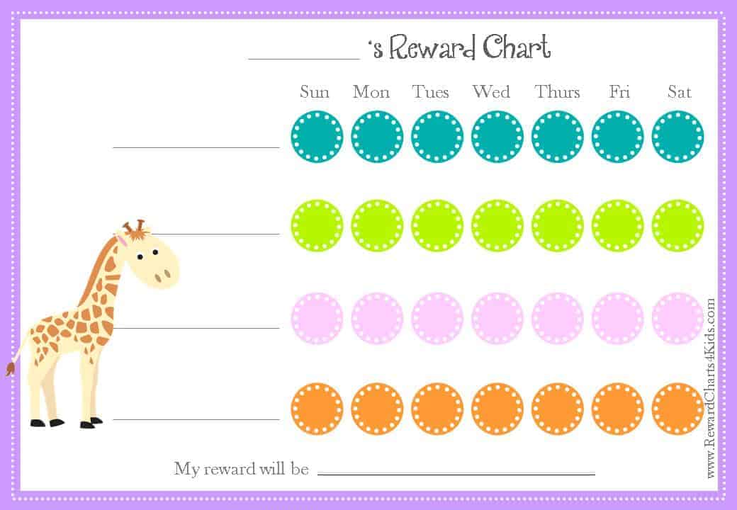 Animal Reward Charts Free Printable Customizable Charts