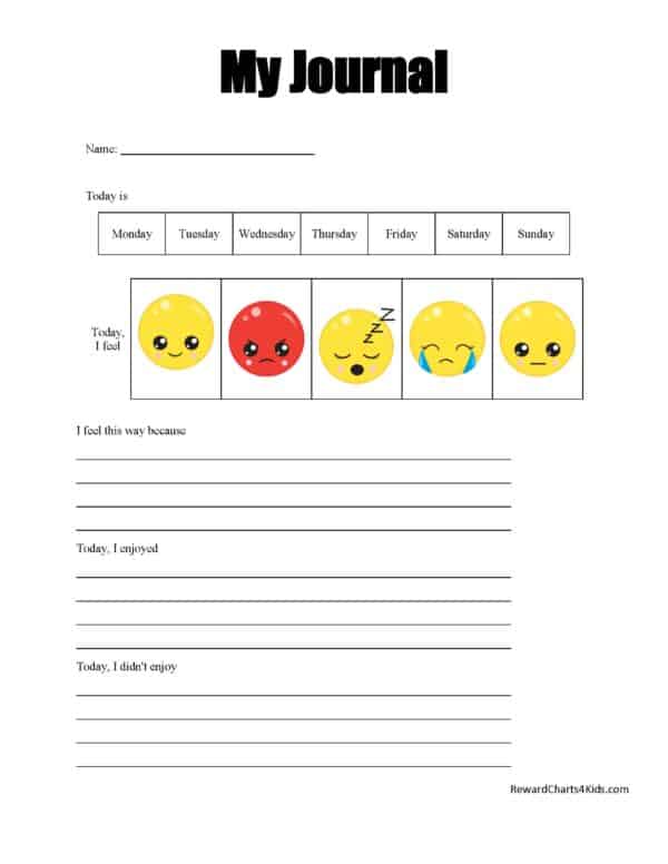 Free Printable Feelings Chart | Instant Download