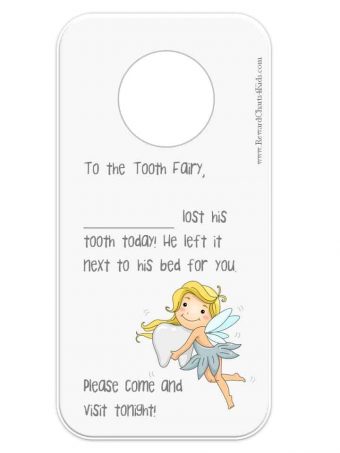 FREE Official Tooth Fairy Certificate & Letter | Customize FREE