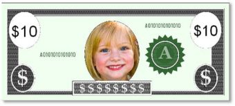 dollar bill template for kids