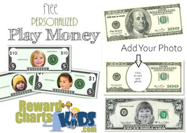 free play money printable template instant download