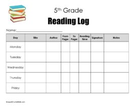 Free Printable Reading Chart Templates | Many Designs Available