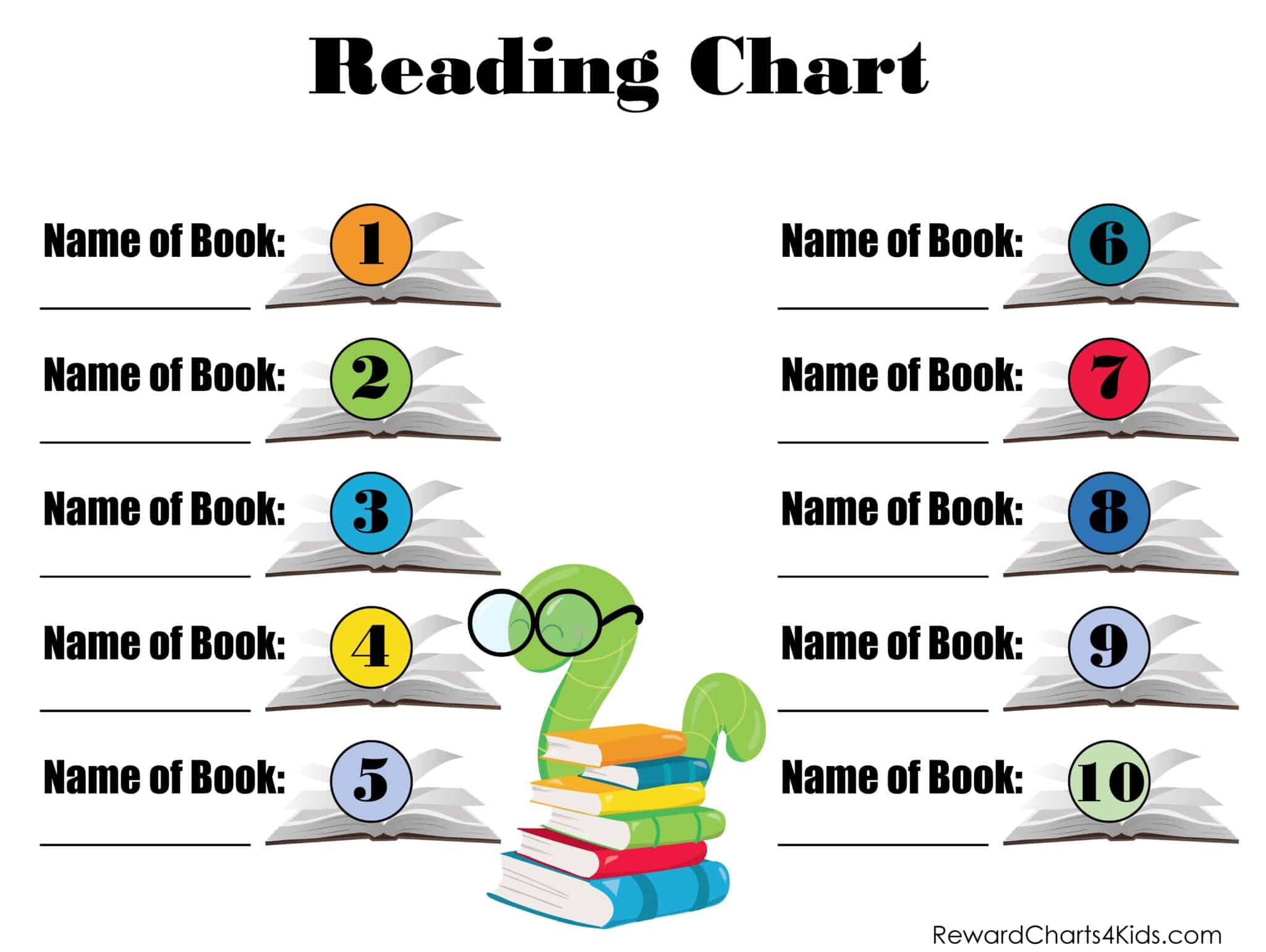 Free Printable Reading Chart Templates Many Designs Available