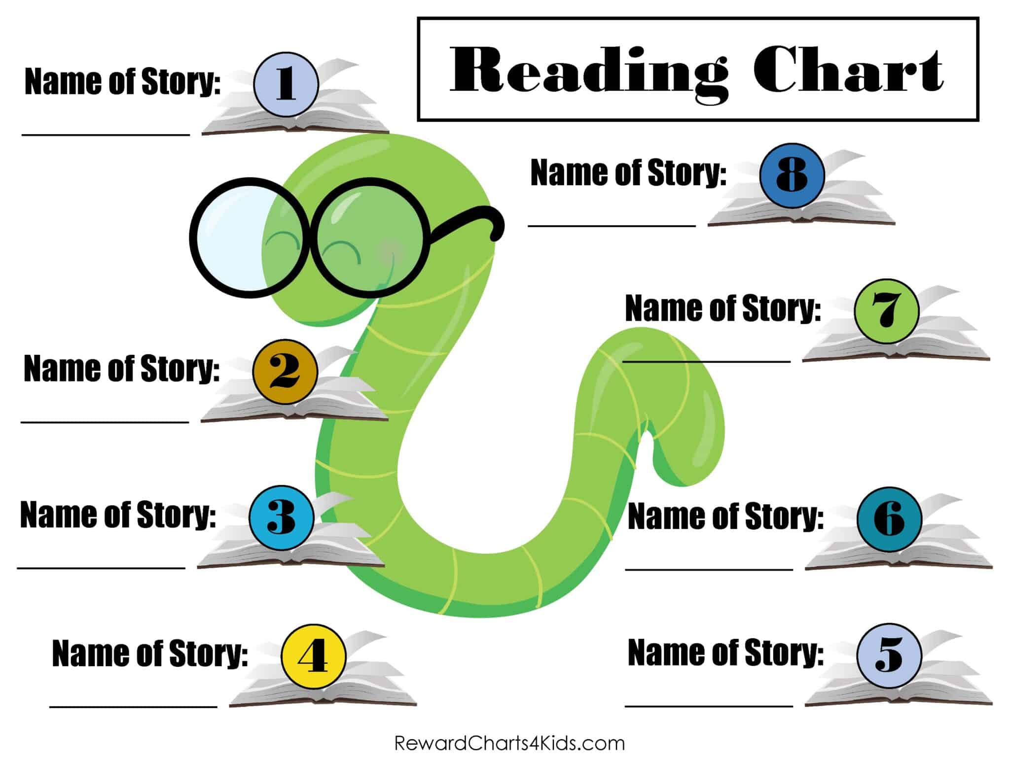 Free Printable Reading Chart Templates Many Designs Available