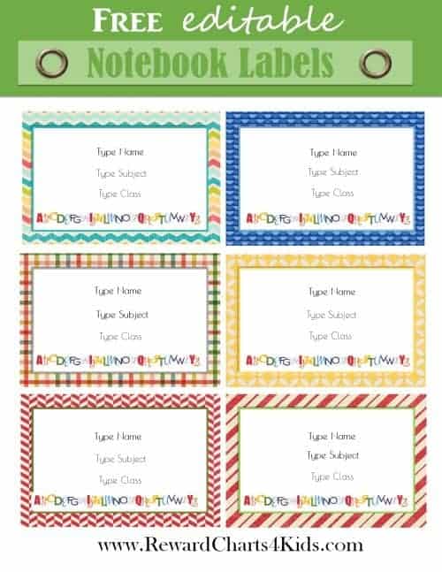 free personalized kids school labels customize online