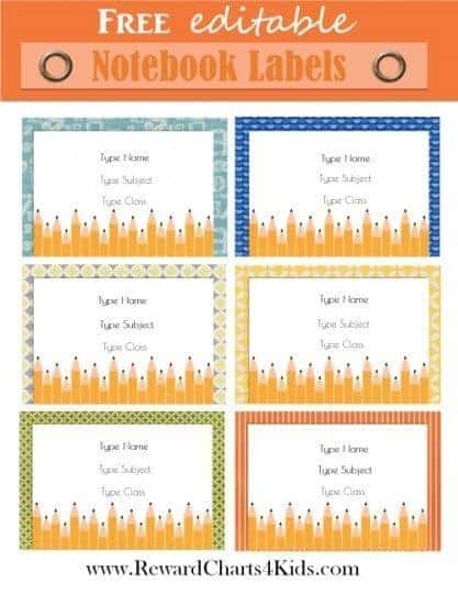 FREE personalized name labels for school | Print at home