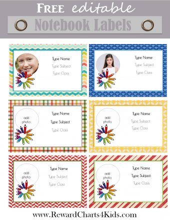 FREE personalized name labels for school | Print at home