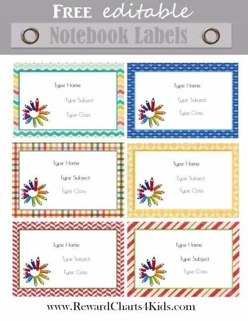 Free Personalized Kids School Labels Customize Online Print At Home