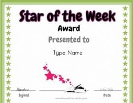 Star of the Week Printables | Customize with your Photo and/or Text