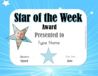 Star of the Week Printables | Customize with your Photo and/or Text