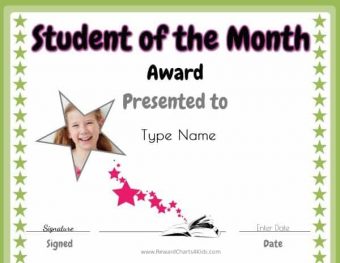 Free Student of the Month Certificate | Customize Online