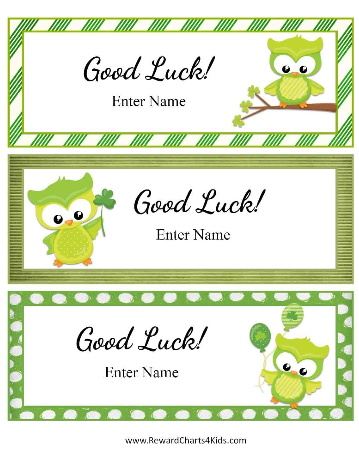 Free Good Luck Cards For Kids Customize Online Print At Home