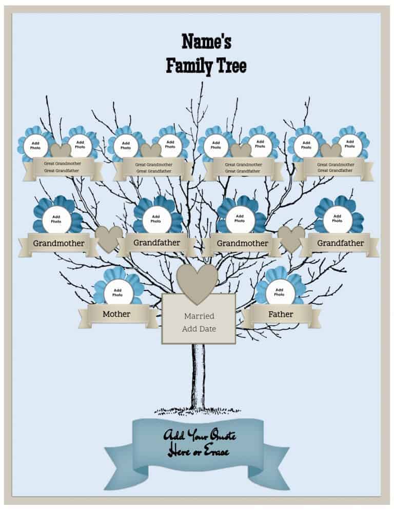 Free Family Tree Template For Kids | Customize Online Then Print