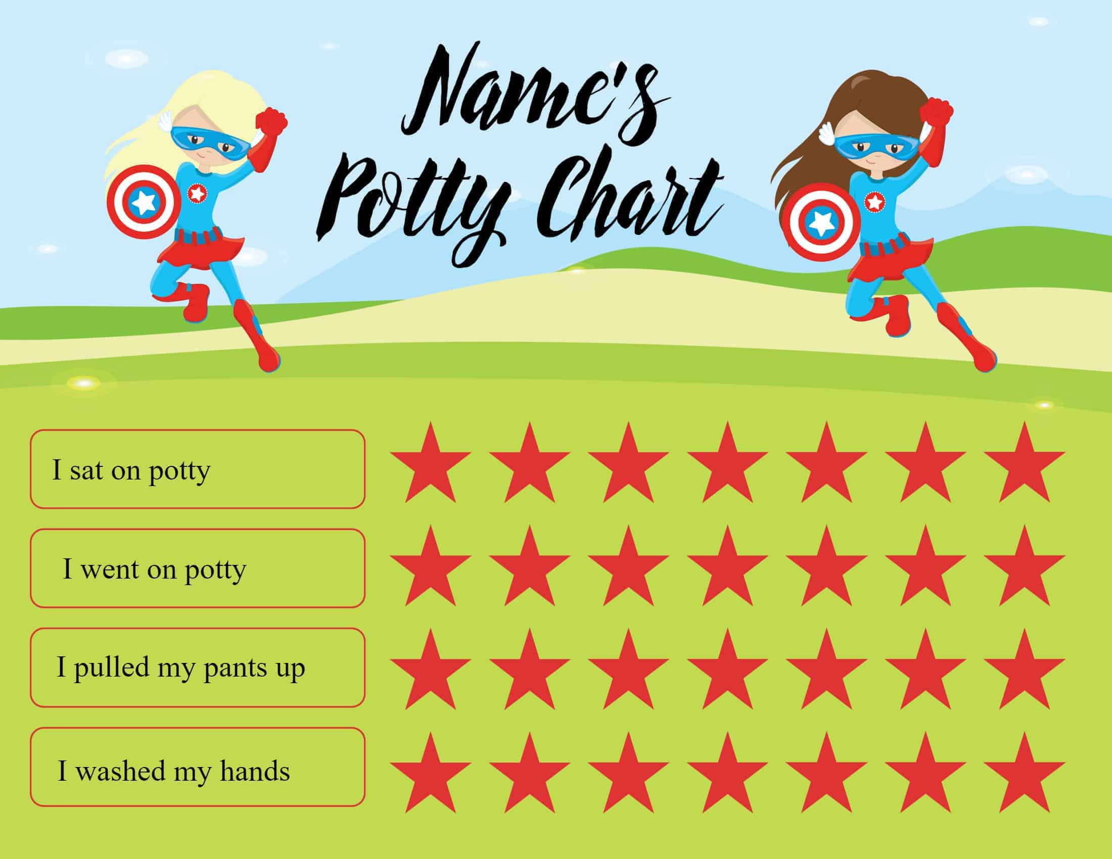 Free Potty Chart Printables Customize Online Print At Home