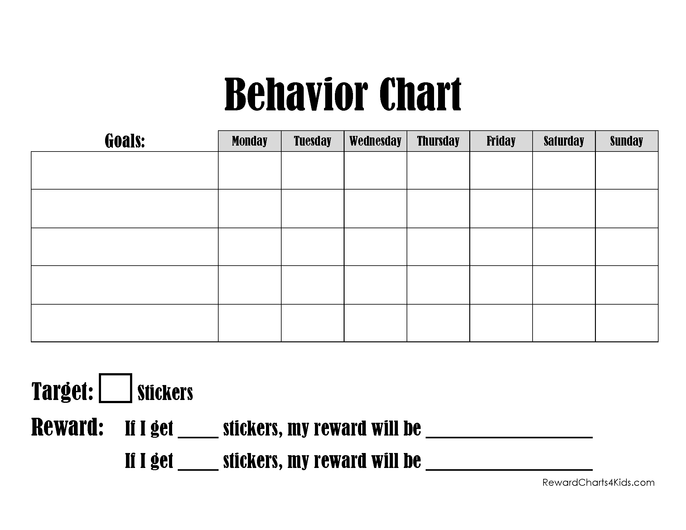 Free Printable Behavior Charts Customize Online Hundreds Of Charts