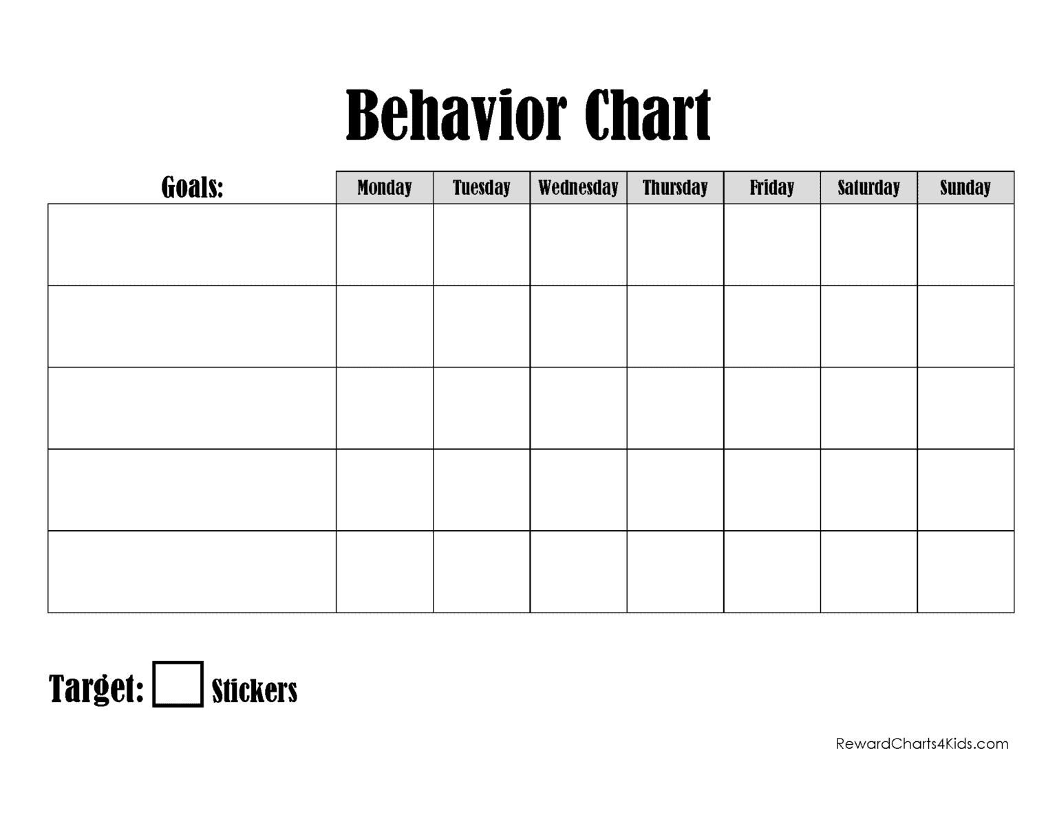 Free Printable Behavior Charts Customize Online Hundreds Of Charts