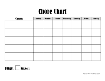 Chore chart template