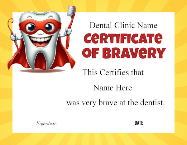 dental certificate sample