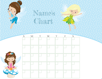 Monthly Chart with fairies