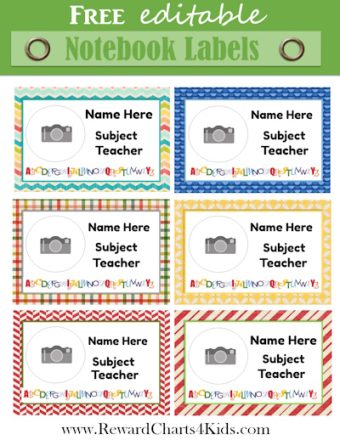 Free Personalized Name Labels For School 