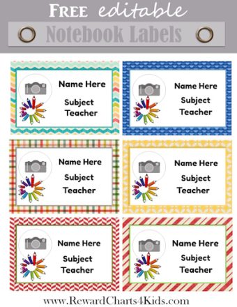 FREE personalized name labels for school | Print at home