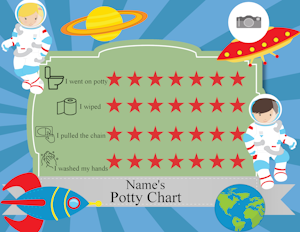 Potty Chart with icons and a photo