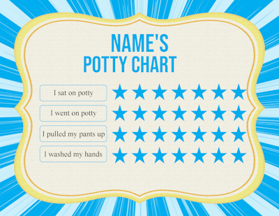 generic potty training chart