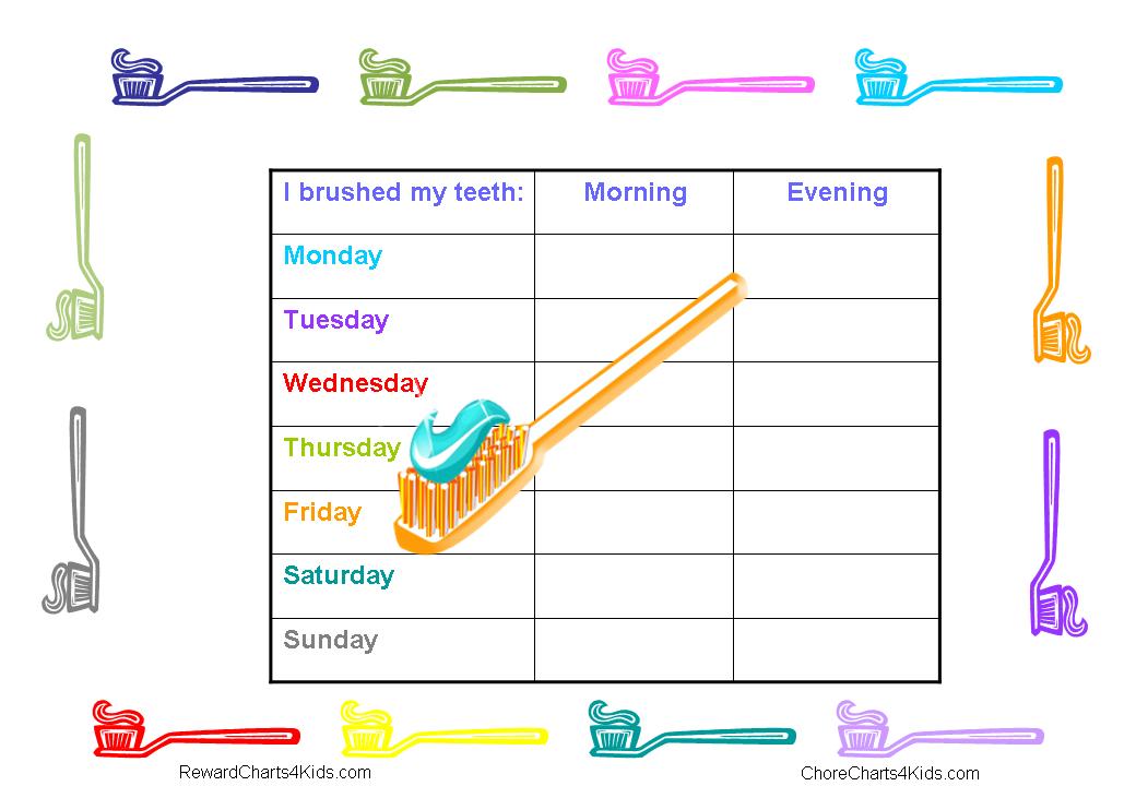 Reward Charts for Healthy Teeth